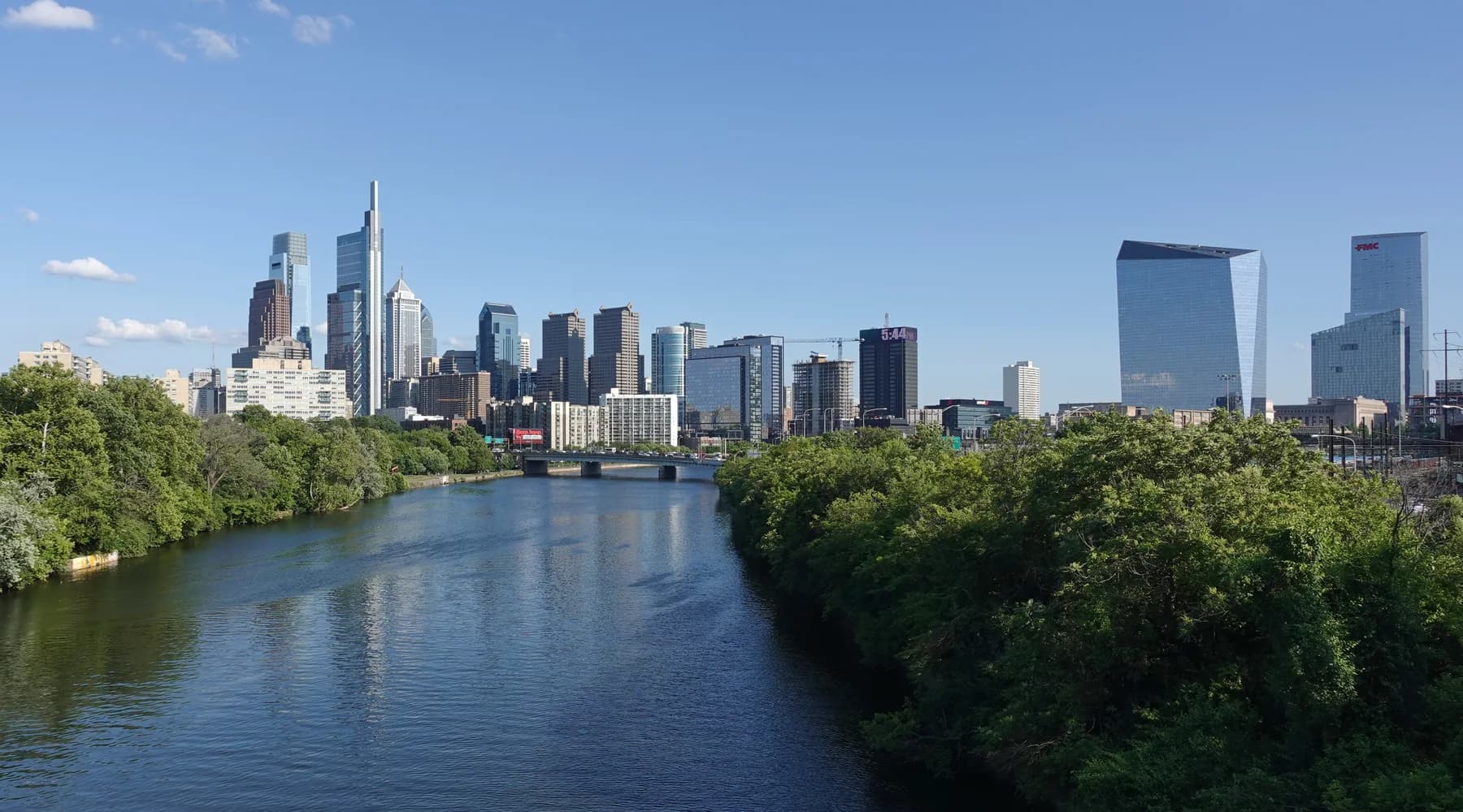 Philadelphia skyline viewed across the Schuylkill River